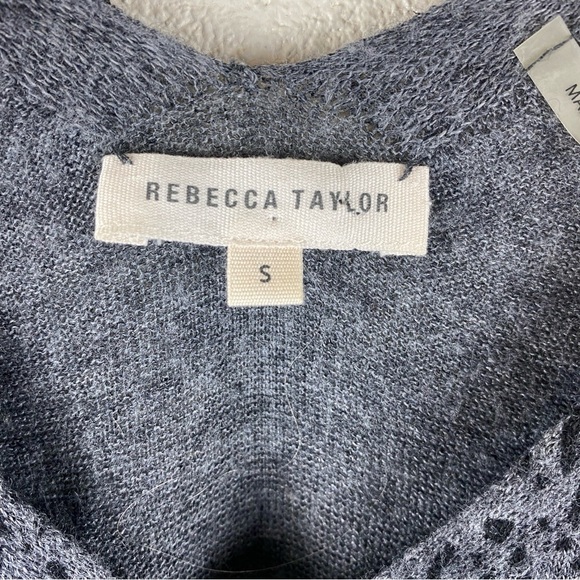 Rebecca Taylor Gray Leopard Print Alpaca Blend Sweater - Picture 8 of 8